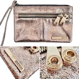 Kenneth Cole Reaction Rose Gold Metallic Wristlet